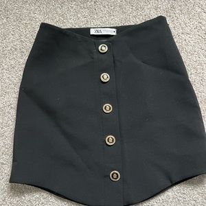 Zara black pencil skirt with buttons 24
